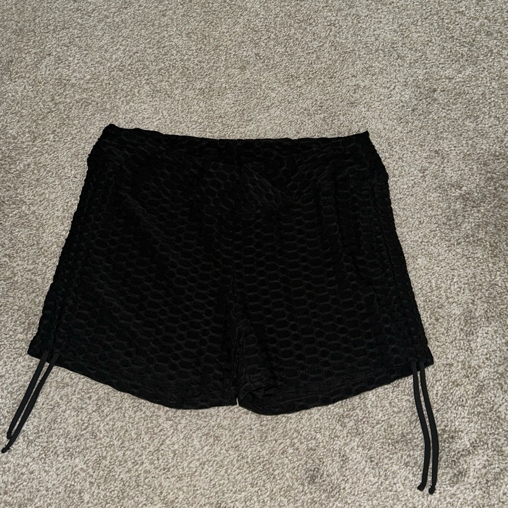 Black SHEIN short with ties